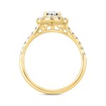 14K YELLOW GOLD 1 1/2CT ROUND/OVAL DIAMOND LADIES RING (CENTER STONE OVAL DIAMOND 1CT) - Image 2