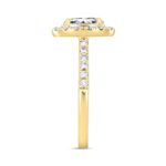 14K YELLOW GOLD 1 1/2CT ROUND/OVAL DIAMOND LADIES RING (CENTER STONE OVAL DIAMOND 1CT) - Image 3