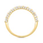 14K YELLOW GOLD 1 1/2CT ROUND/PRINCESS DIAMOND LADIES BAND - Image 4