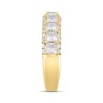 14K YELLOW GOLD 1 1/2CT ROUND/PRINCESS DIAMOND LADIES BAND - Image 3