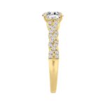 14K YELLOW GOLD 1 1/3CT ROUND DIAMOND LADIES BRIDAL RING (CENTER STONE ROUND DIAMOND 1CT) - Image 3