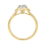 14K YELLOW GOLD 1 1/3CT ROUND/BAGUETTE DIAMOND LADIES RING (CENTER STONE ROUND DIAMOND 1CT) - Image 2
