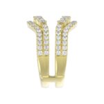 14K YELLOW GOLD 1 1/4CT ROUND DIAMOND LADIES WRAP RING - Image 4
