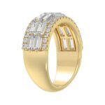 14K YELLOW GOLD 1 1/4CT ROUND/BAGUETTE DIAMOND LADIES BAND - Image 3
