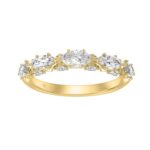 14K YELLOW GOLD 1 1/4CT ROUND/MARQUISE DIAMOND LADIES BAND