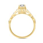 14K YELLOW GOLD 1 1/4CT ROUND/OVAL DIAMOND LADIES RING (CENTER STONE OVAL DIAMOND 1CT) - Image 2