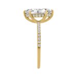 14K YELLOW GOLD 1 3/4CT MARQUISE/ROUND DIAMOND LADIES RING (CENTER STONE MARQUISE DIAMOND 1 1/2CT) - Image 3