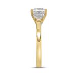 14K YELLOW GOLD 1 3/4CT PRINCESS/TRAPEZOID DIAMOND LADIES RING (CENTER STONE PRINCESS DIAMOND 1 1/4CT) - Image 4