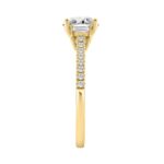 14K YELLOW GOLD 1 3/4CT ROUND/BAGUETTE DIAMOND LADIES RING - Image 3