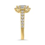 14K YELLOW GOLD 1 3/4CT ROUND/BAGUETTE/HEZAGON STEP CUT DIAMOND LADIES RING (CENTER STONE HEZAGON DIAMOND 1CT) - Image 4
