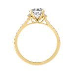 14K YELLOW GOLD 1 3/4CT ROUND/BAGUETTE/OVAL DIAMOND LADIES RING (CENTER STONE OVAL DIAMOND 1 1/2CT) - Image 2