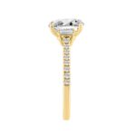 14K YELLOW GOLD 1 3/4CT ROUND/BAGUETTE/OVAL DIAMOND LADIES RING (CENTER STONE OVAL DIAMOND 1 1/2CT) - Image 3