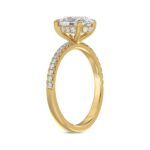 14K YELLOW GOLD 1 3/4CT ROUND/OVAL DIAMOND LADIES RING (CENTER STONE OVAL DIAMOND 1 1/2CT) - Image 3