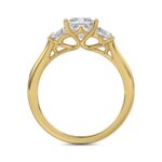 14K YELLOW GOLD 1 5/8CT PRINCESS/TRAPEZOID DIAMOND LADIES RING (CENTER STONE PRINCESS DIAMOND 1 1/5CT) - Image 2