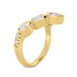 14K YELLOW GOLD 1.00CT ROUND/EMERALD/OVAL/PEAR DIAMOND LADIES BAND (PEAR 1/5CT EMERALD 1/3CT OVAL 1/3CT) - Image 2