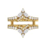 14K YELLOW GOLD 1.00CT ROUND/MARQUISE DIAMOND LADIES RING - Image 5