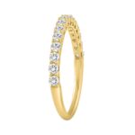14K YELLOW GOLD 1/2CT ROUND DIAMOND LADIES BAND - Image 2