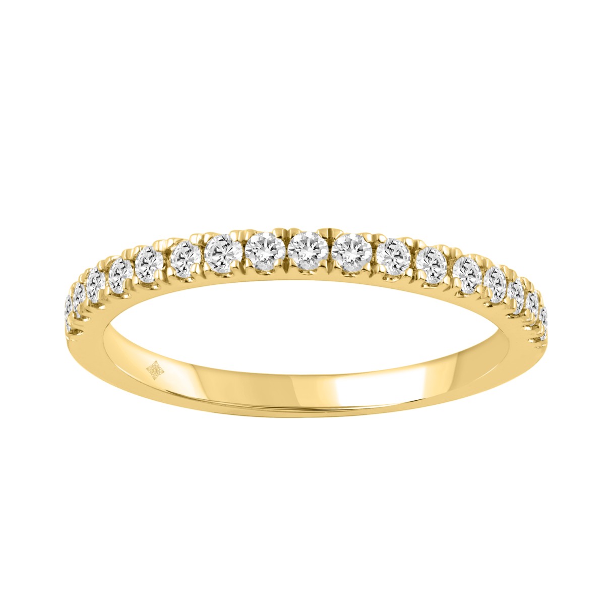 14K YELLOW GOLD 1/3CT ROUND DIAMOND LADIES BAND - Image 1