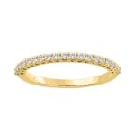 14K YELLOW GOLD 1/4CT ROUND DIAMOND LADIES BAND