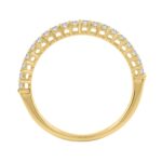 14K YELLOW GOLD 1/4CT ROUND DIAMOND LADIES BAND - Image 2