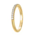 14K YELLOW GOLD 1/4CT ROUND DIAMOND LADIES BAND - Image 4
