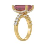 14K YELLOW GOLD 12 1/6CT ROUND/EMERALD RUBY DIAMOND LADIES RING (CENTER STONE EMERALD RUBY DIAMOND 11 1/6CT) - Image 3