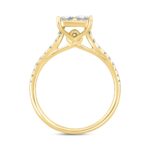 14K YELLOW GOLD 1CT ROUND/PRINCESS DIAMOND LADIES RING - Image 2