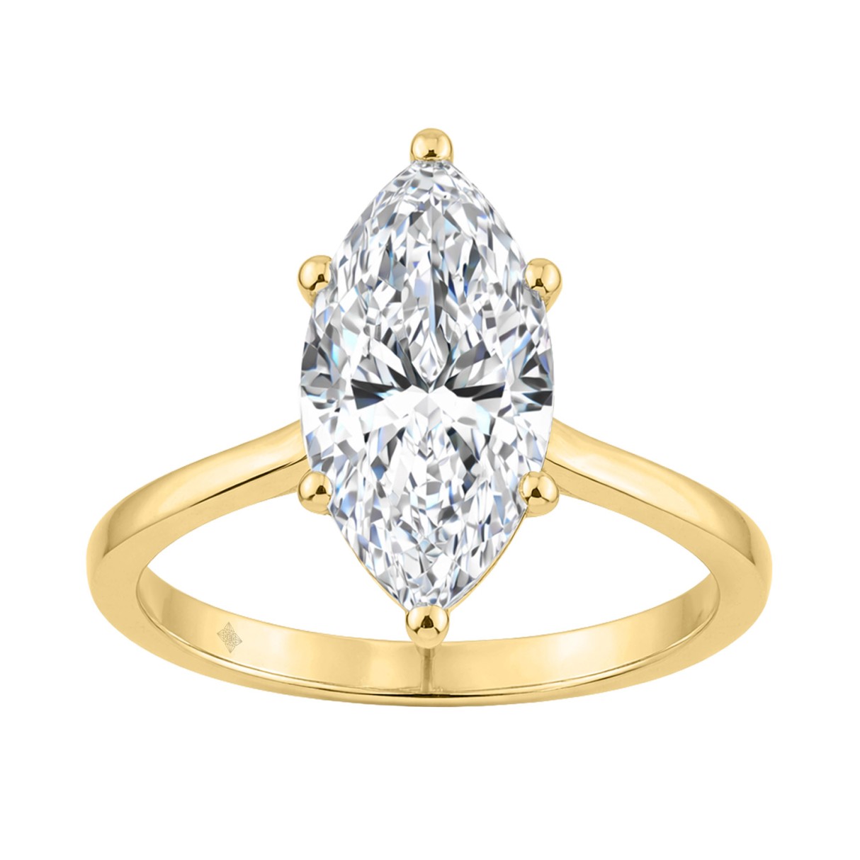 14K YELLOW GOLD 2 1/2CT MARQUISE DIAMOND LADIES SOLITAIRE RING (CENTER STONE MARQUISE DIAMOND 2 1/2CT - Image 1