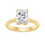 14K YELLOW GOLD 2 1/2CT RADIANT DIAMOND LADIES RING