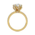 14K YELLOW GOLD 2 1/2CT ROUND DIAMOND LADIES RING (CENTER STONE ROUND DIAMOND 2CT) - Image 2