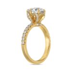 14K YELLOW GOLD 2 1/2CT ROUND DIAMOND LADIES RING (CENTER STONE ROUND DIAMOND 2CT) - Image 3