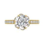 14K YELLOW GOLD 2 1/2CT ROUND DIAMOND LADIES RING (CENTER STONE ROUND DIAMOND 2CT) - Image 5