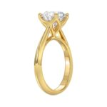 14K YELLOW GOLD 2 1/2CT ROUND DIAMOND LADIES SOLITAIRE RING - Image 3