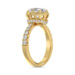 14K YELLOW GOLD 2 1/2CT ROUND/OVAL DIAMOND LADIES RING (CENTER STONE OVAL DIAMOND 2CT) - Image 3