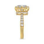 14K YELLOW GOLD 2 1/2CT ROUND/OVAL DIAMOND LADIES RING (CENTER STONE OVAL DIAMOND 2CT) - Image 4