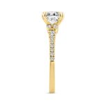 14K YELLOW GOLD 2 1/4CT ROUND/BAGUETTE DIAMOND LADIES RING (CENTER STONE ROUND DIAMOND 2CT) - Image 3