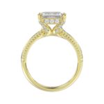 14K YELLOW GOLD 2 1/4CT ROUND/EMERALD DIAMOND LADIES RING (CENTER STONE EMERALD DIAMOND 2.00CT) - Image 2