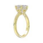 14K YELLOW GOLD 2 1/4CT ROUND/EMERALD DIAMOND LADIES RING (CENTER STONE EMERALD DIAMOND 2.00CT) - Image 3