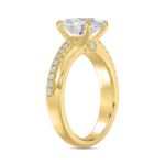 14K YELLOW GOLD 2 1/4CT ROUND/OVAL DIAMOND LADIES RING (CENTER STONE OVAL DIAMOND 2CT) - Image 3