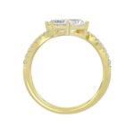 14K YELLOW GOLD 2 1/4CT ROUND/RADIANT DIAMOND LADIES RING (CENTER STONE RADIANT DIAMOND 2CT) - Image 2
