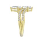 14K YELLOW GOLD 2 1/4CT ROUND/RADIANT DIAMOND LADIES RING (CENTER STONE RADIANT DIAMOND 2CT) - Image 3