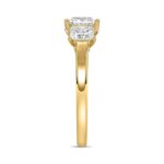 14K YELLOW GOLD 2 1/6CT PRINCESS DIAMOND LADIES RING (CENTER STONE PRINCESS DIAMOND 1CT) - Image 4