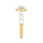 14K YELLOW GOLD 2 3/4CT ROUND DIAMOND LADIES RING (CENTER STONE ROUND DIAMOND 1CT ) - Image 3