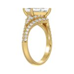 14K YELLOW GOLD 2 3/4CT ROUND/LOZENGE DIAMOND LADIES RING (LOZENGE STUP CUT 2CT) - Image 3