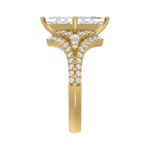 14K YELLOW GOLD 2 3/4CT ROUND/LOZENGE DIAMOND LADIES RING (LOZENGE STUP CUT 2CT) - Image 4