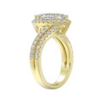 14K YELLOW GOLD 2 3/4CT ROUND/MARQUISE DIAMOND LADIES RING (CENTER STONE MARQUISE DIAMOND 2CT) - Image 3