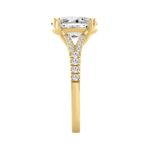 14K YELLOW GOLD 2 3/4CT ROUND/OVAL DIAMOND LADIES BRIDAL RING (CENTER STONE OVAL DIAMOND 2 1/2CT) - Image 3