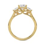 14K YELLOW GOLD 2 5/8CT EMERALD/PRINCESS DIAMOND LADIES RING (CENTER STONE EMERALD DIAMOND 1 1/2CT) - Image 2