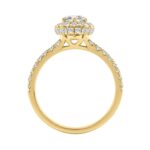 14K Yellow Gold 2.00 Ct Round & Oval Diamond Halo Engagement Ring  1.00 Ct Center Oval Bridal Ring For Women (Color F-G -Clarity Vs1/Vs2) - Image 2