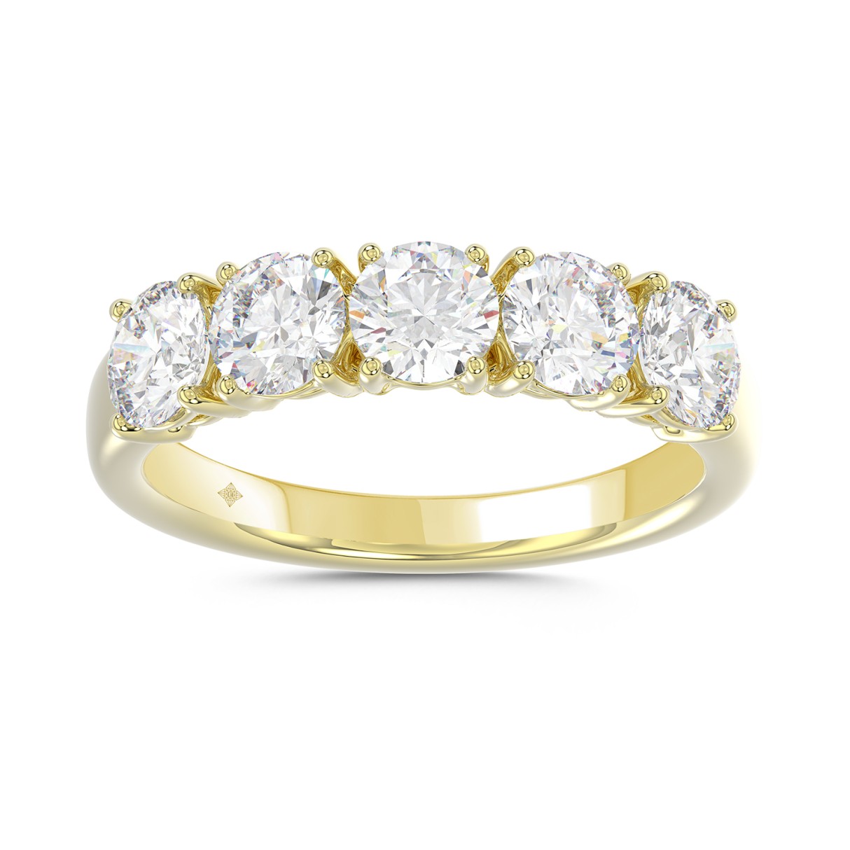 14K YELLOW GOLD 2.00CT ROUND DIAMOND LADIES BAND - Image 1